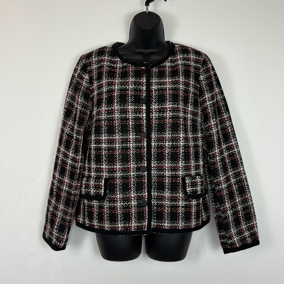 NEW WITH TAG Liz Claiborne Career Woman Tweed Jacket Size 12 - Picture 1 of 8